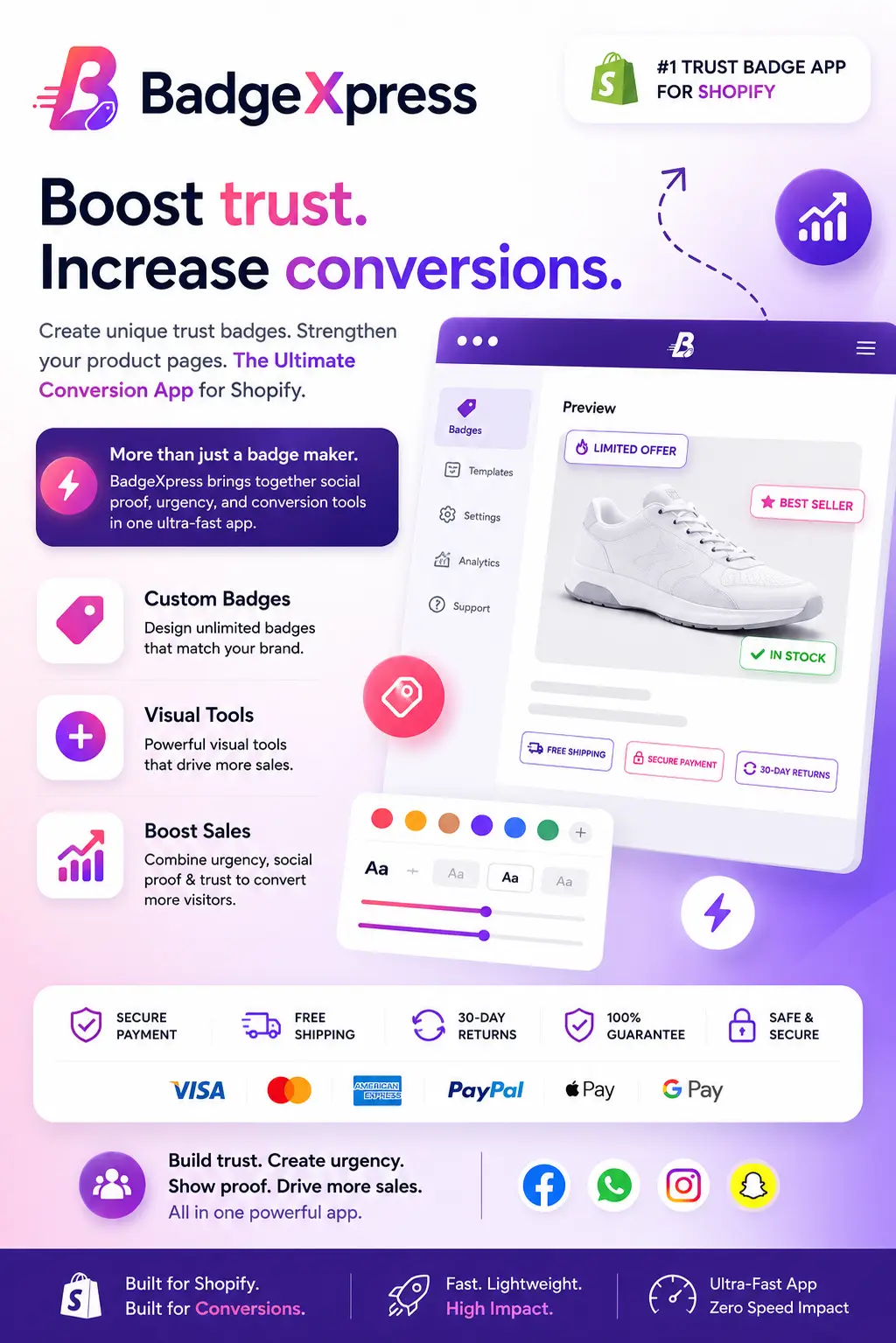 BadgeXpress – Trust & Sales Booster for Shopify Banner