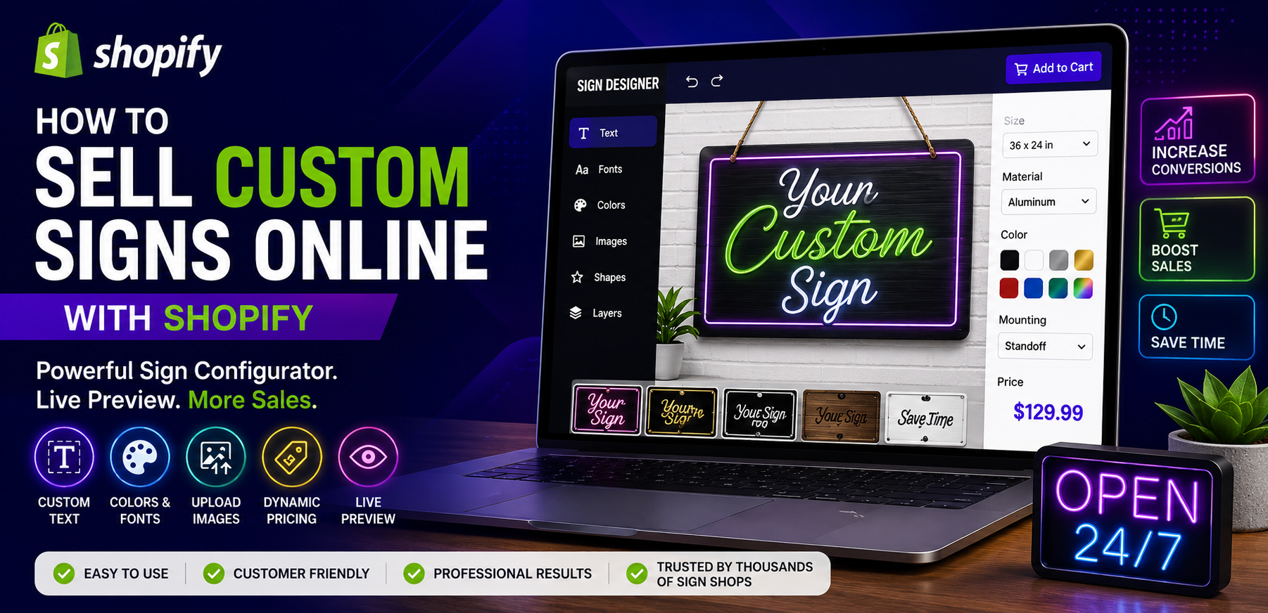 How to Sell Custom Signs Online with Shopify